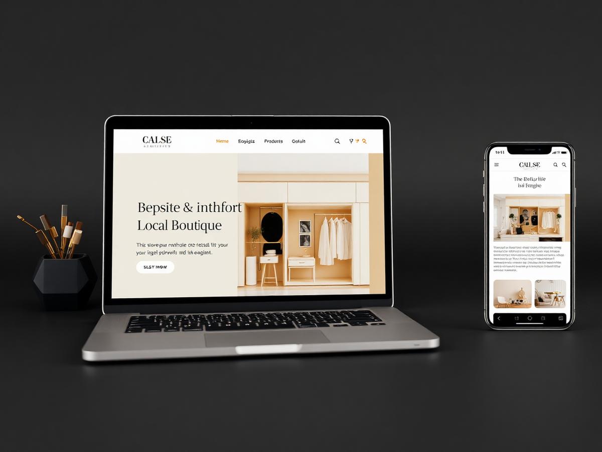 Desktop and mobile preview of the Maple Lane Boutique website concept